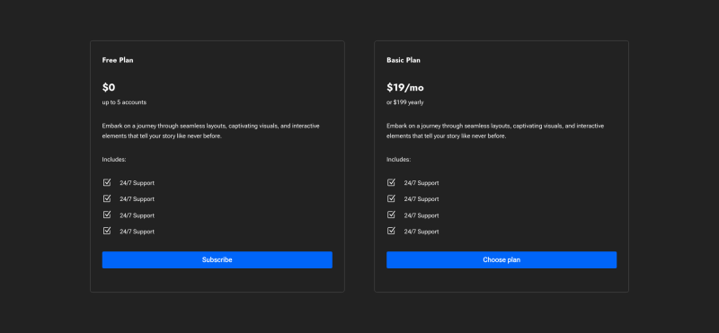 Pricing Section 1 Dark