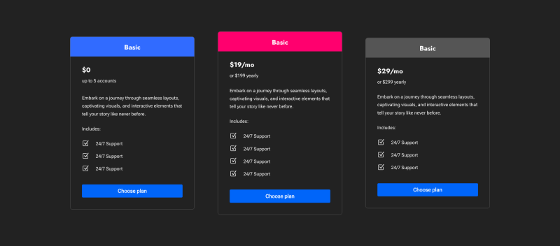 Pricing Section 10 Dark