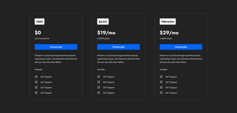 Pricing Section 14 Dark