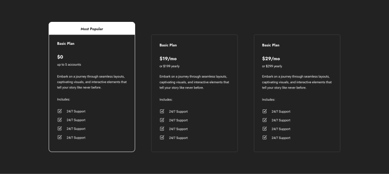 Pricing Section 2 Dark