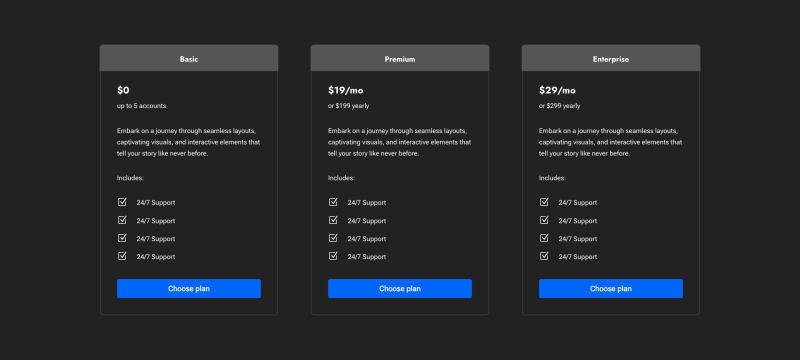 Pricing Section 3 Dark