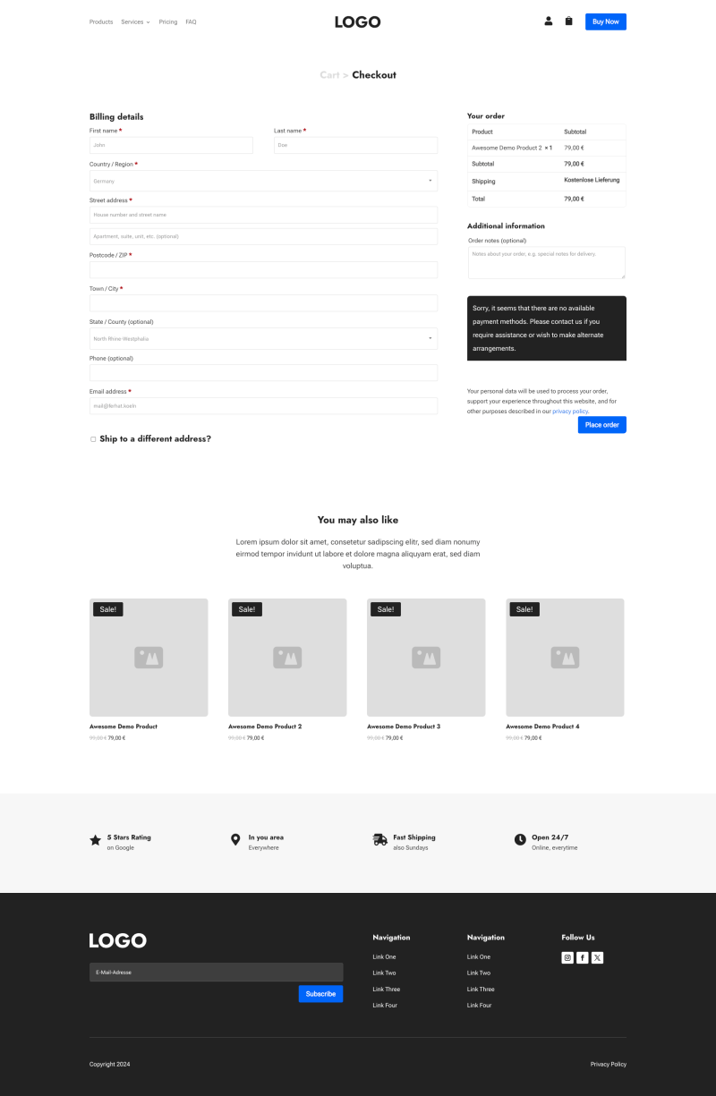 Checkout Page 1